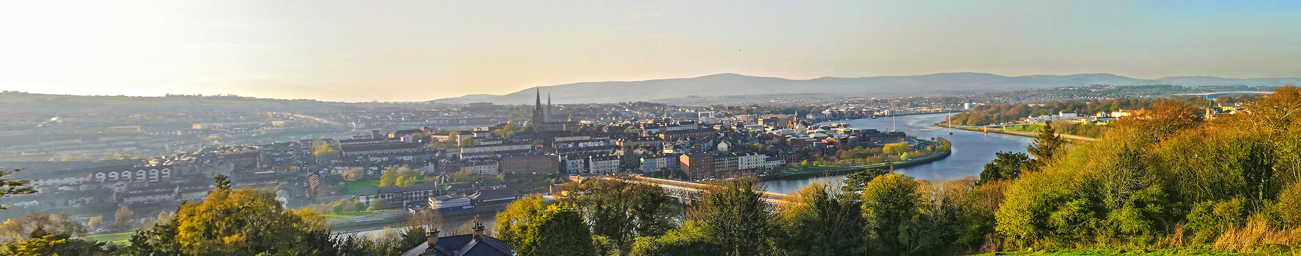View of derry from on top of a hill