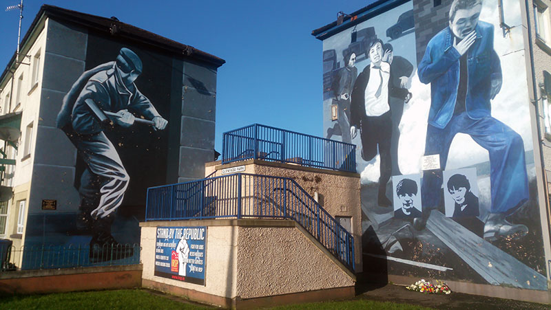 a photo of Bogside Murals