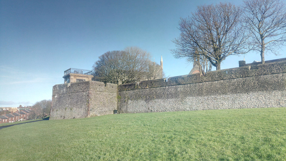 A photo of the derry walls